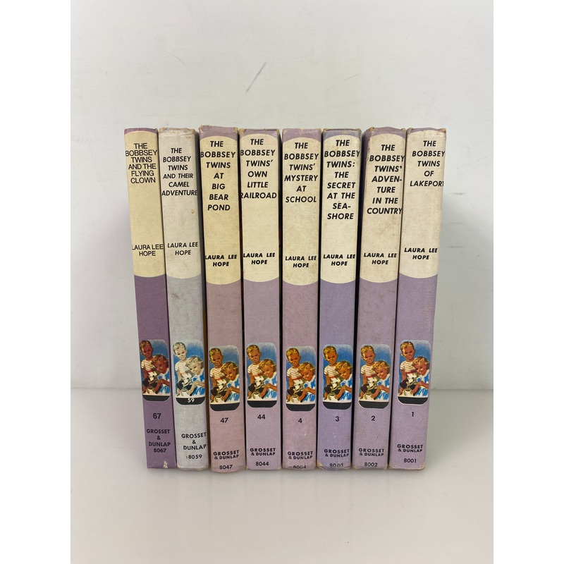 8 Vintage Bobbsey Twins Books 1951-1974 Grosset & Dunlap HC