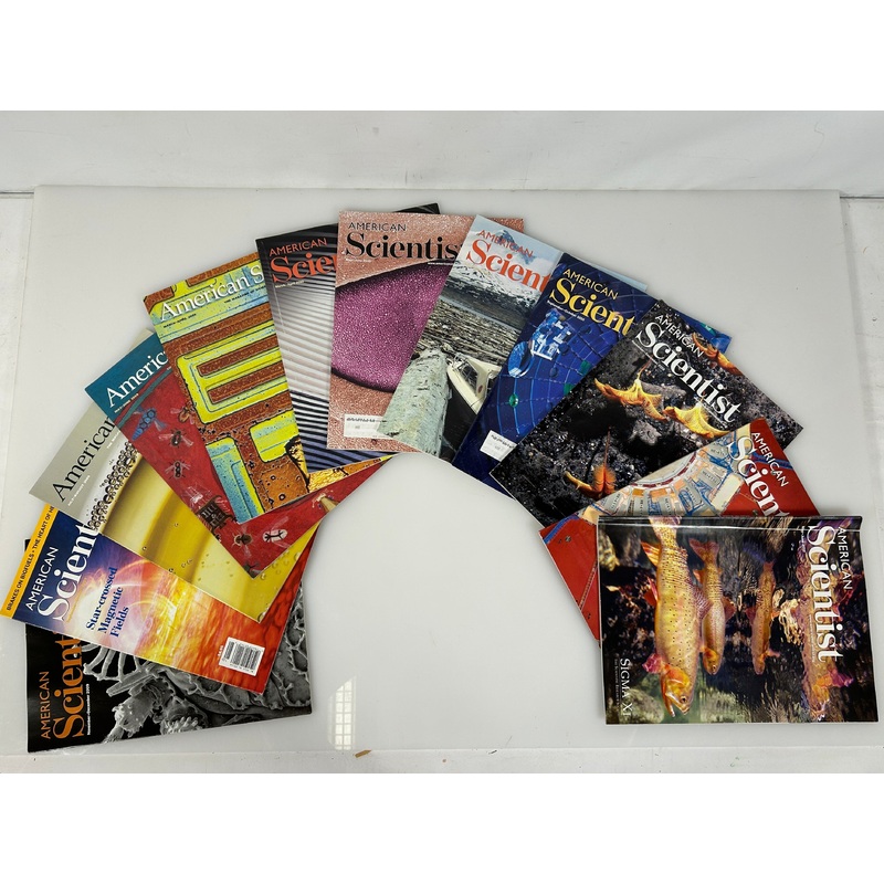 Lot of 12 American Scientist Magazine 5 Vol 2009; 5 Vol 2010, 2 Vol 2012