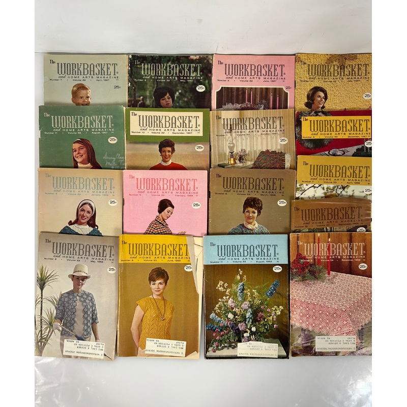 Lot of 17 The Workbasket Magazine Volume 32-34 (1967-1968)