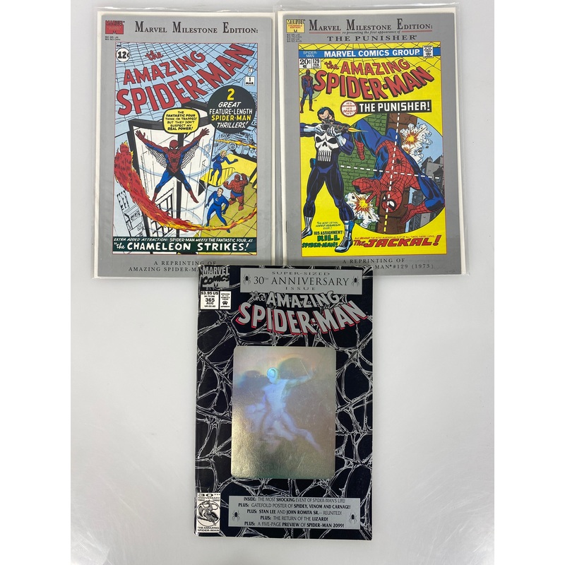 Lot of 3 Marvel Spider-Man Milestone Editions and No. 365 1992