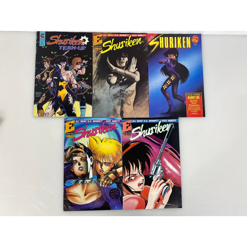 Lot of 5 Shuriken Comic Books Eternity 1988-1991