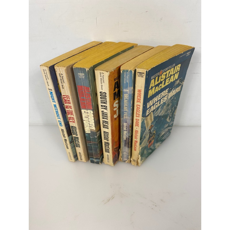 Lot of 6 Alistair MacLean vintage paperbacks 1958-1977