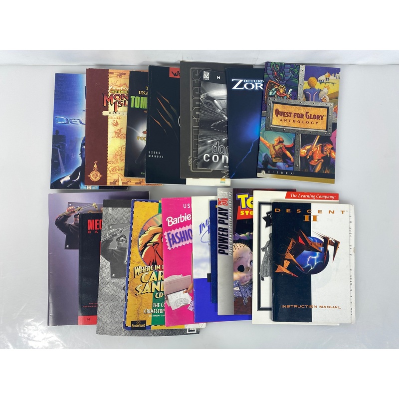 Lot of 15 Computer Game Manuals Sierra Mechwarrior 2 Descent 2 1996