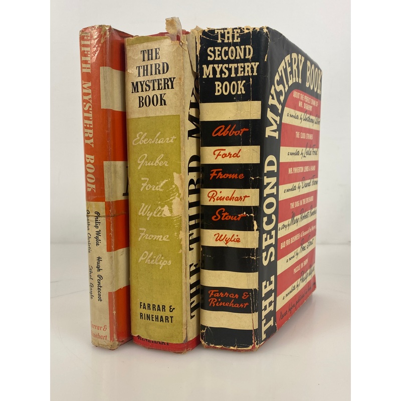 Lot of 3: The Second/Third/Fifth Mystery Book 1940s Farrar & Rinehart HC DJ