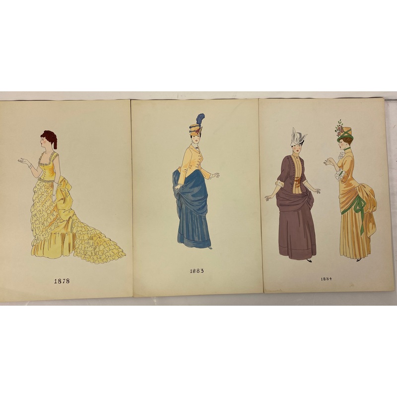Lot of 6 Fashion Plates 1864-1884