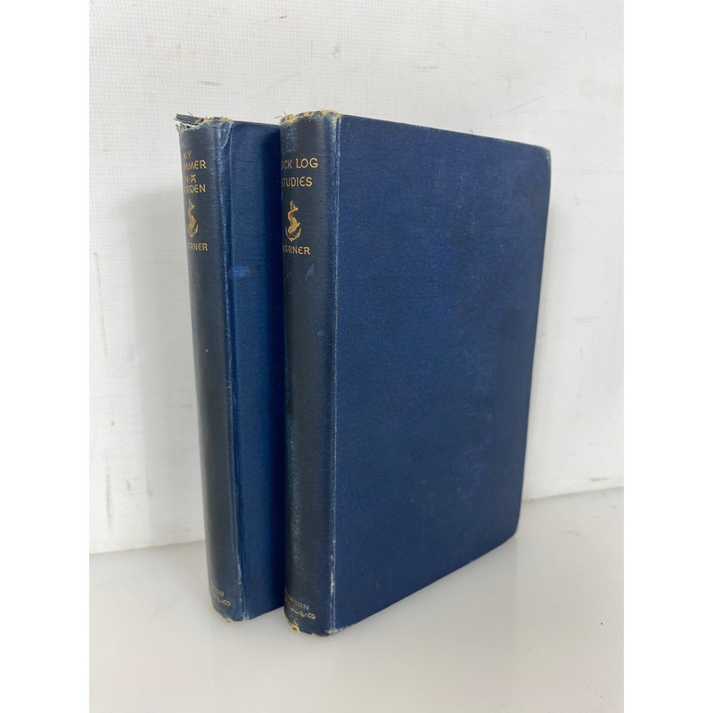 2 Antique Charles Dudley Warner: My Summer in a Garden/Back Log Studies 1885-86