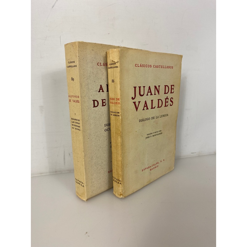 2 Vols: Juan de Valdes/Alfonso de Valdes by Montesinos 1956-64 SC