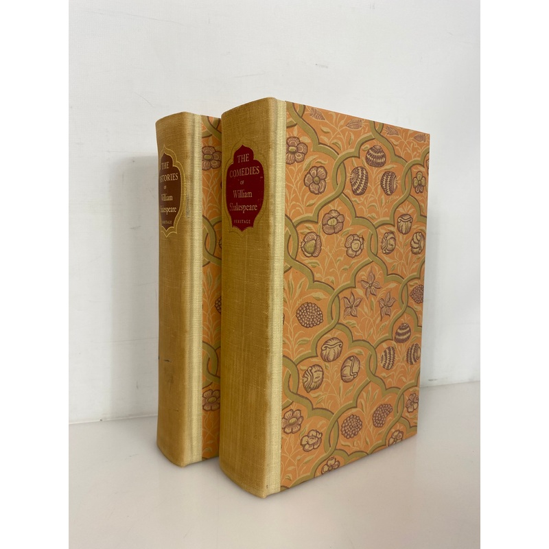 2 Vols: The Histories & Comedies of Shakespeare 1958 Heritage Press HC Slipcases
