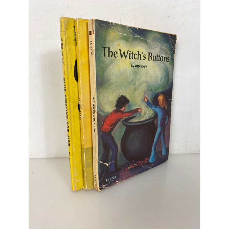 3 Vintage Scholastic PB: The Witch’s Buttons/Tricky Tales/Blue Ribbons for Meg