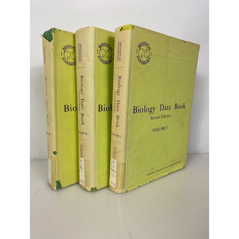 3 Volume Set: Biology Data Book by Altman/Dittmer 2nd Edition 1972-74 HC DJ