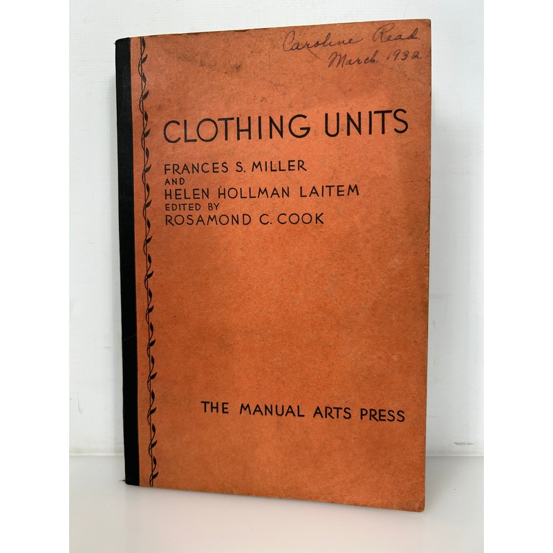 Clothing Units Vintage 1932 Home Economics Textbook SC