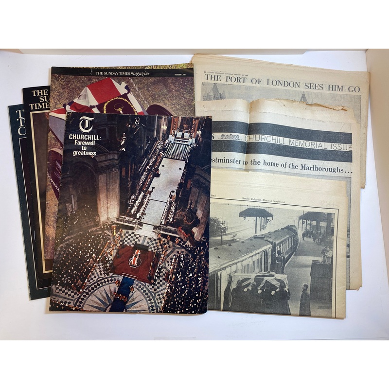 Lot of Winston Churchill Memorial Ephemera 1965
