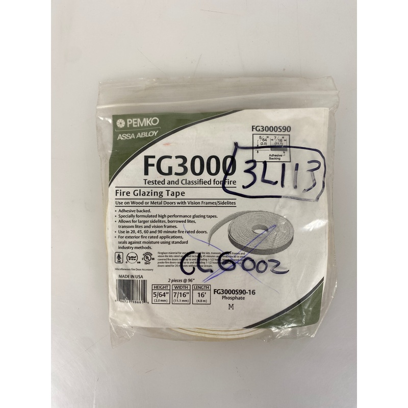 Pemko Fire Glazing Compound Tape