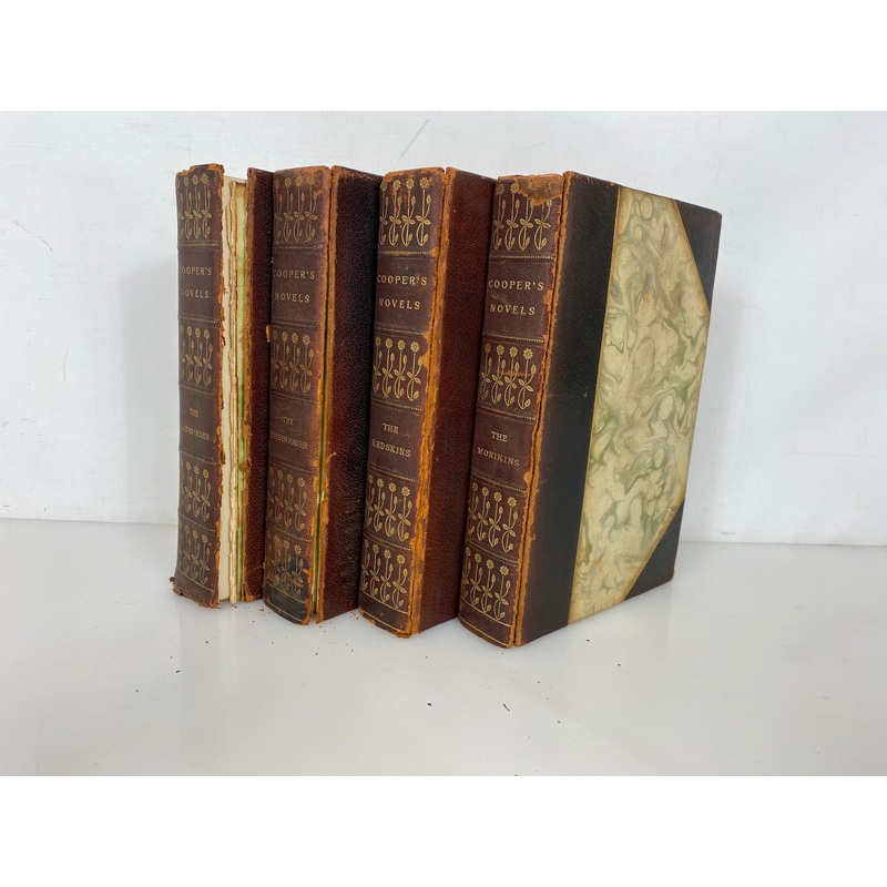 4 Volumes Cooper’s Novels Limited Mohican Edition 183/250 Appleton Antique HC