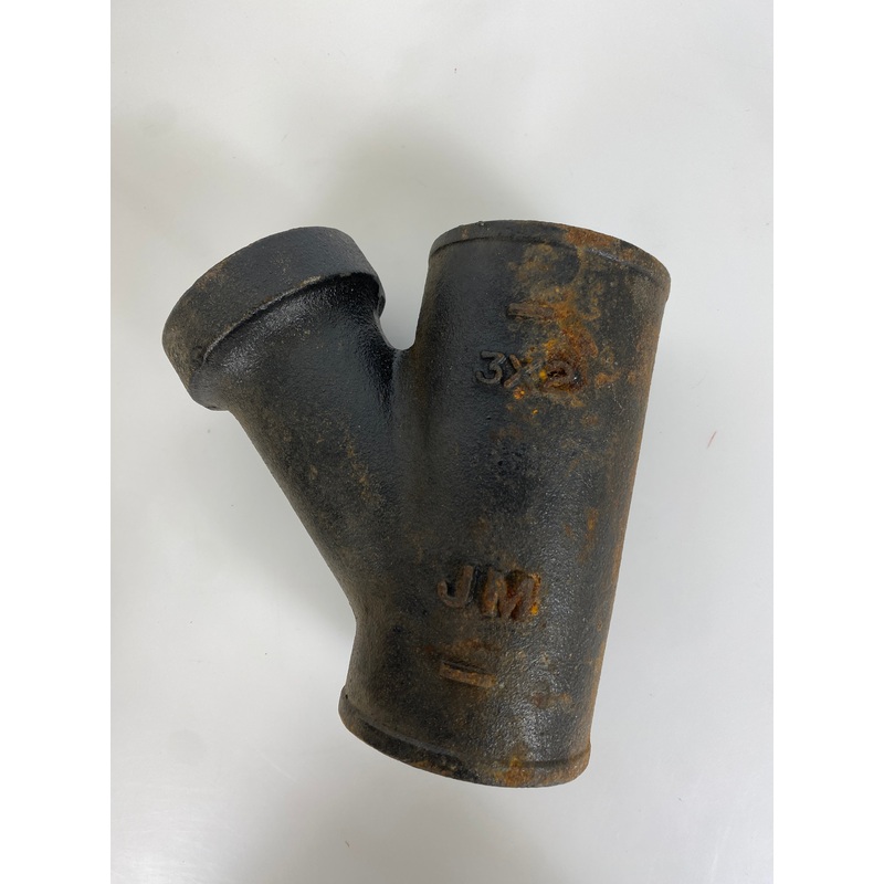 Cast Iron Tapped No Hub WYE 3x 2 Pack of 4