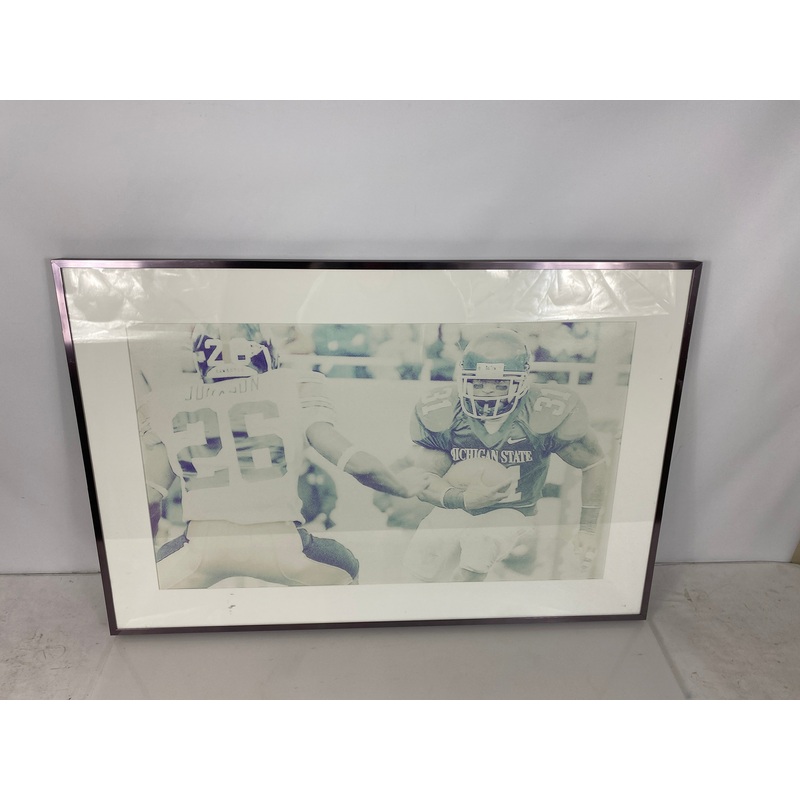 Framed MSU Football vs Iowa 2003 Jaren Hayes and Jovon Johnson
