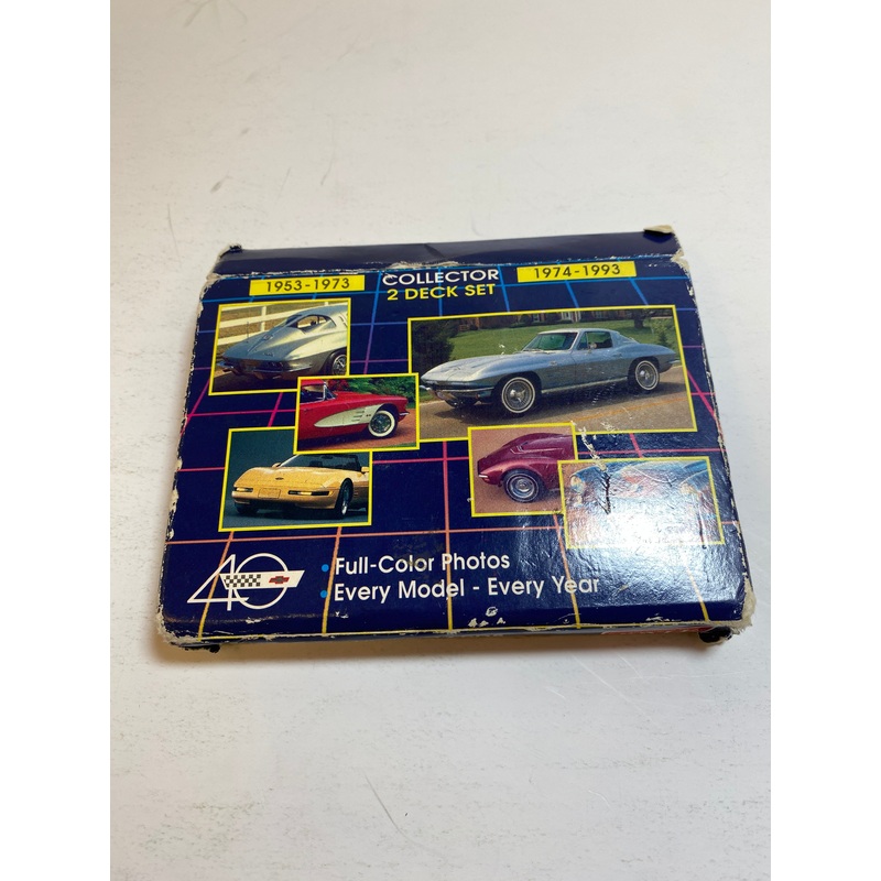 Hoyle Corvette Collector 2 Deck Playing Card Set 1953-1993 Sealed