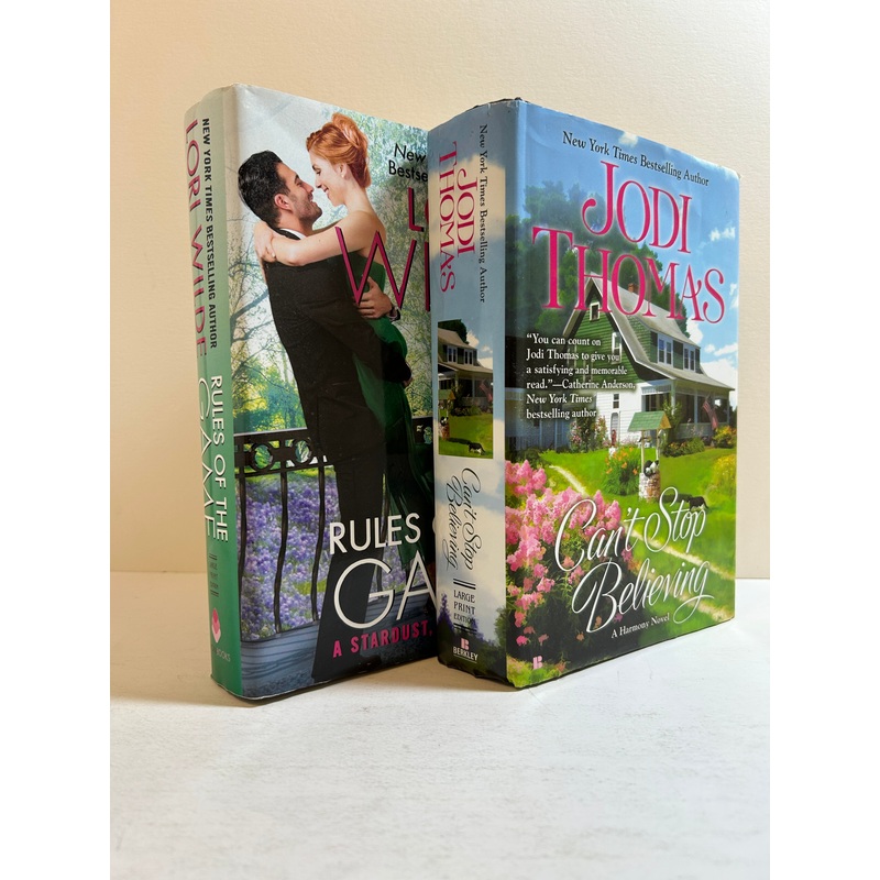 Lot of 2 LARGE PRINT Hardcover Romance Lori Wilde/Jodi Thomas HCDJ