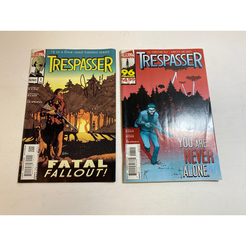 Lot of 2 Trespasser Alterna Comic Books 2017 *signed*