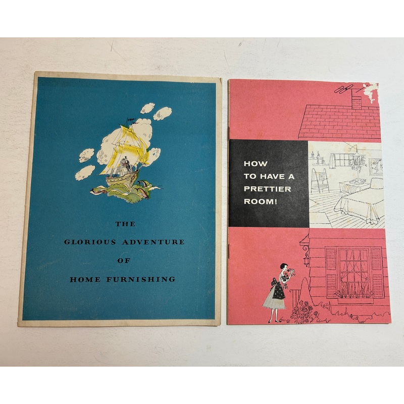 Lot of 2 Vintage Home Decor booklets How to have a Prettier Room!The Glorious Adventure of Home Furnishing
