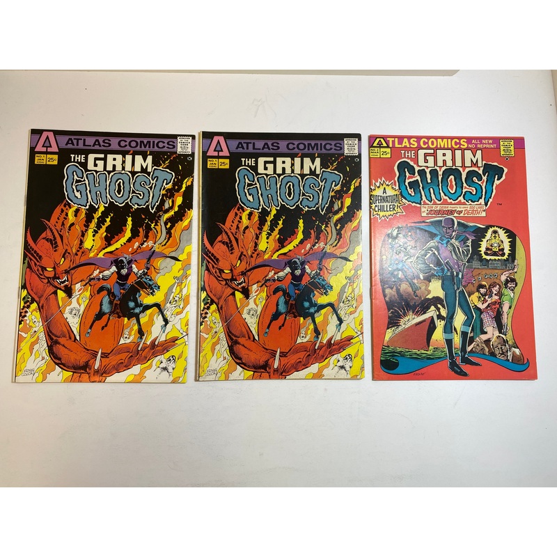 Lot of 3 Grim Ghost Atlas Comics 1975