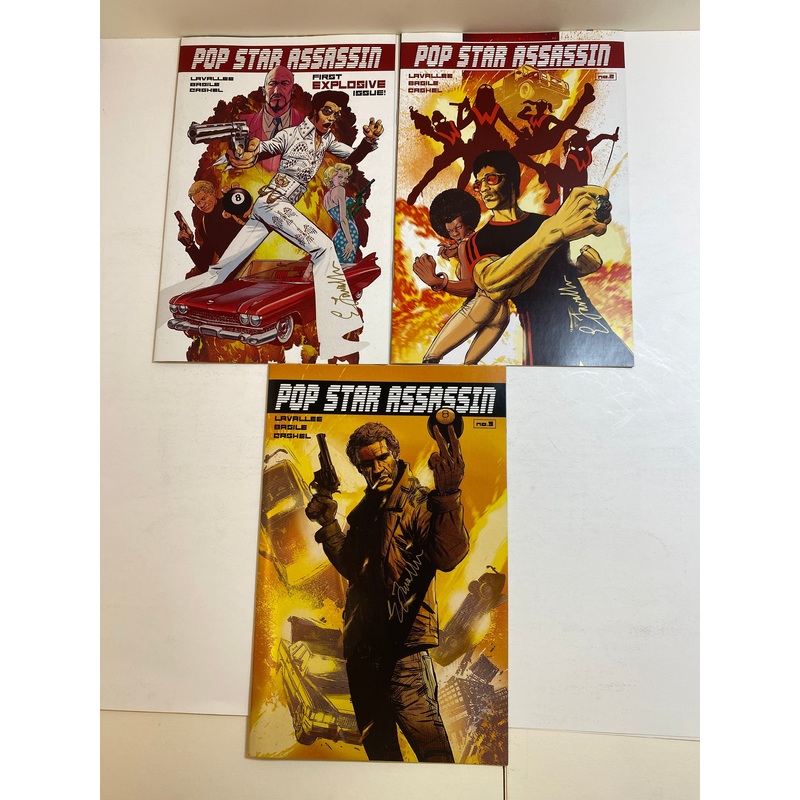 Lot of 3 Pop star Assassin ACME Comic Books 2016 *signed*