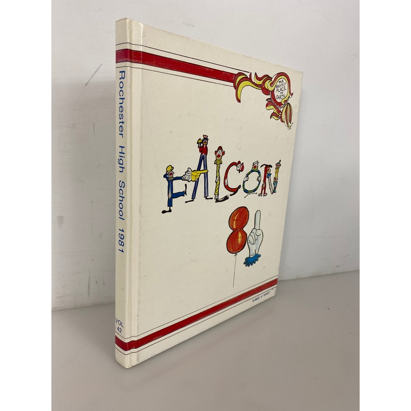 1981 Rochester High School Yearbook Falcon Rochester Michigan HC