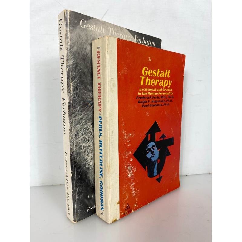 2 Volumes of Gestalt Therapy Perls/Hefferline/Goodman 1965-1969 Vintage SC