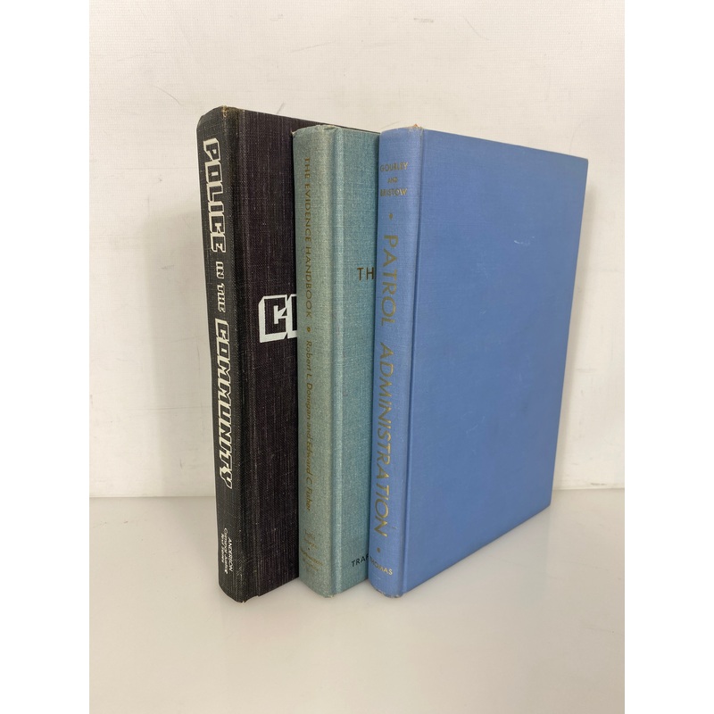 3 Vols: Police in Community/Patrol Administration/Evidence Handbook 1961-75 HC