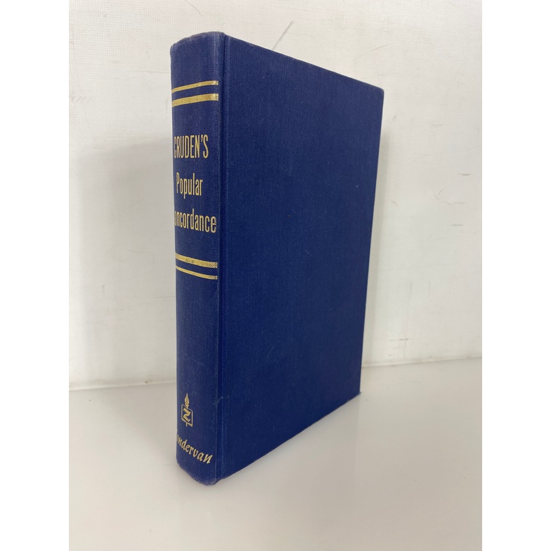 Cruden’s Popular Concordance 1966 Fourth Printing Vintage HC