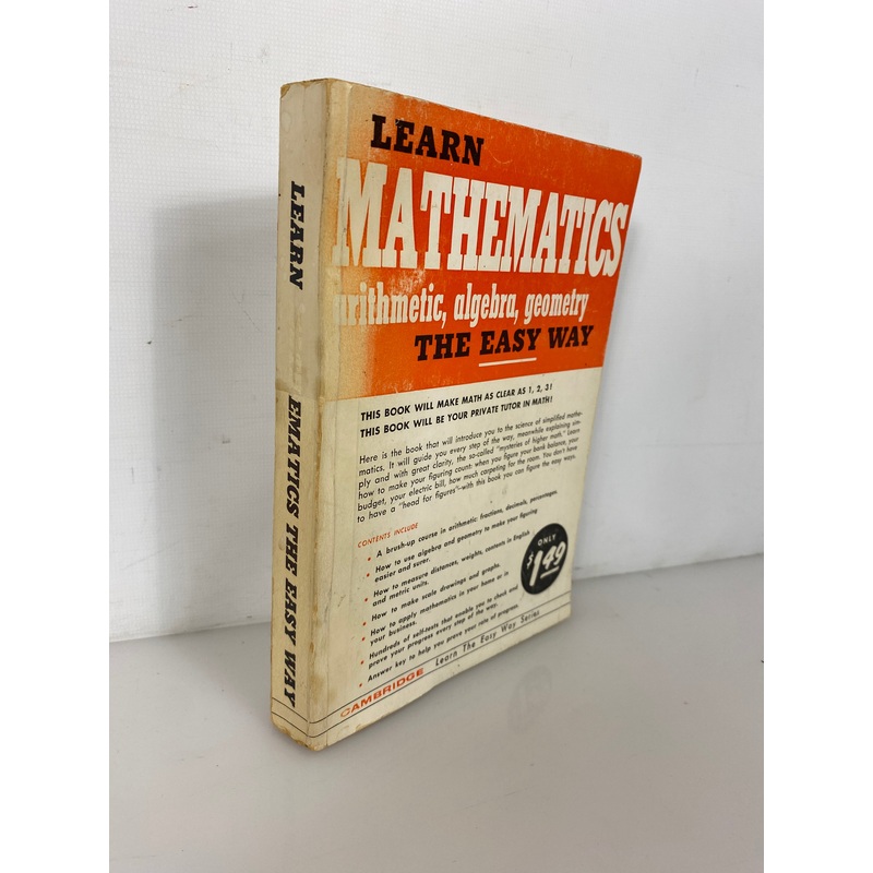 Learn Mathematics The Easy Way by Leonard Barker 1957 Vintage SC