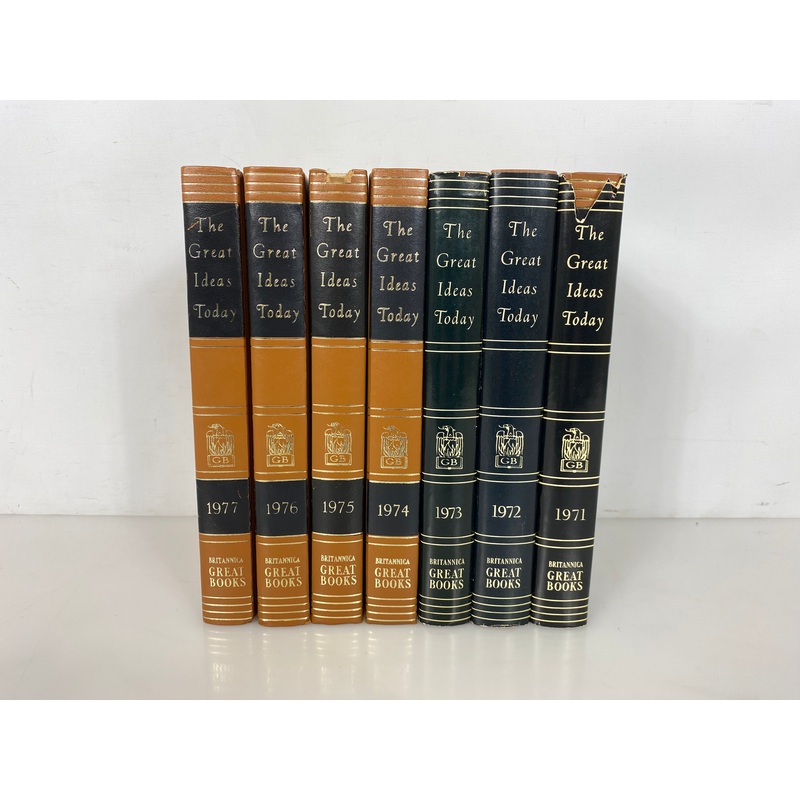 Lot of 7 The Great Ideas Today Britannica Great Books 1971-1977 HC some DJ