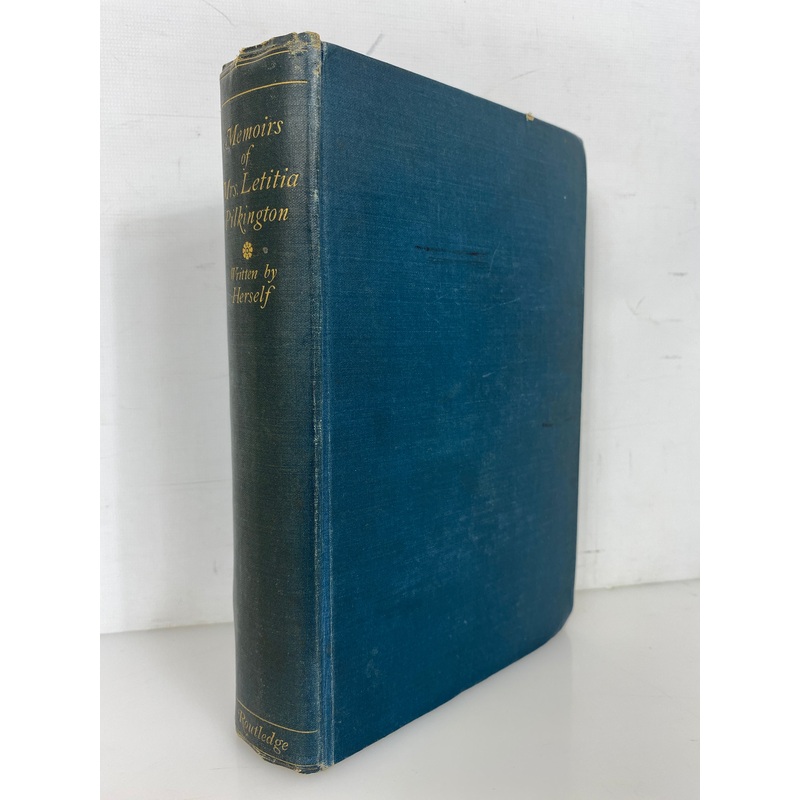 Memoirs of Mrs. Letitia Pilkinton 1712-1750 Reprinted 1928 HC