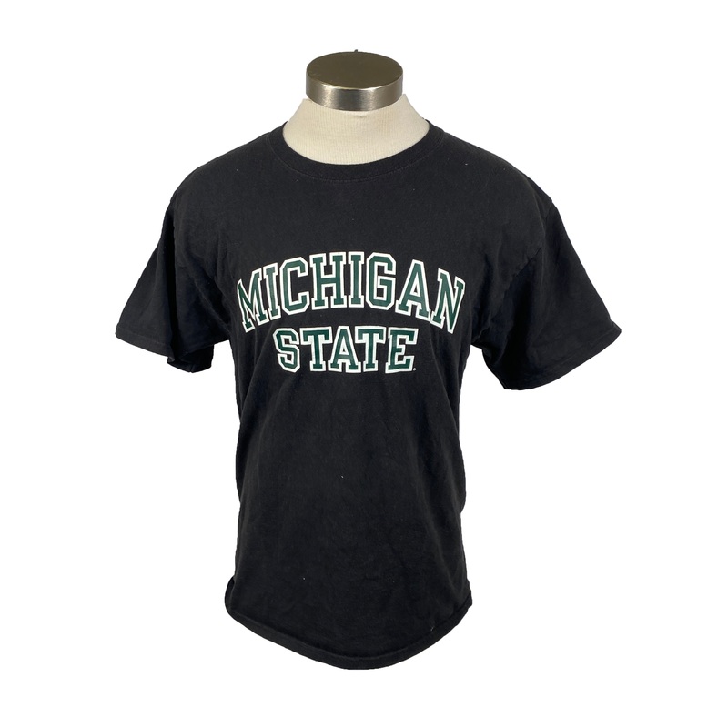 Michigan State University Champion Black T-Shirt Unisex Size L