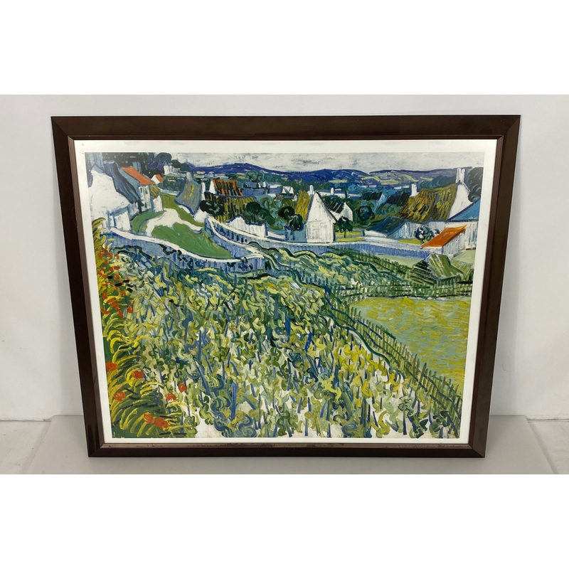 Vineyard Landscape Painting in Bronze Nielsen Frame