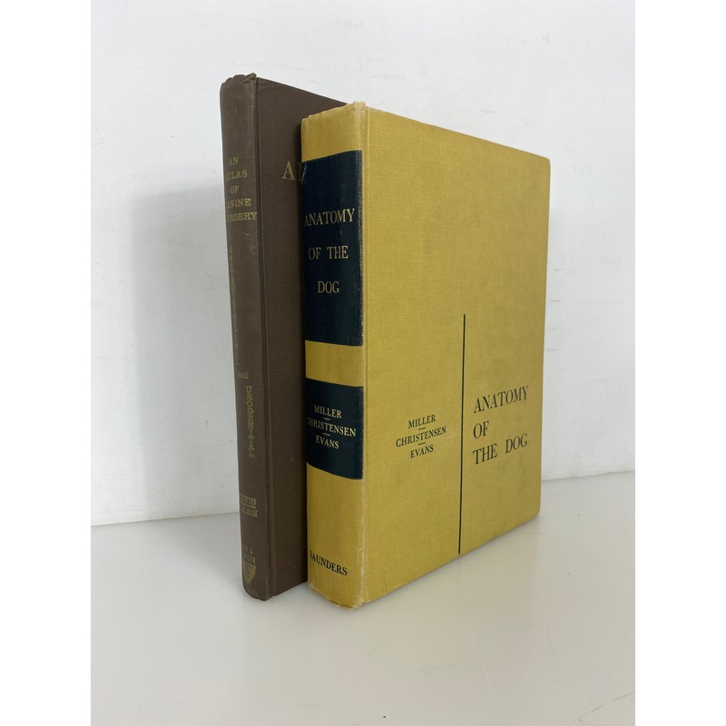 2 Vols: An Atlas of Canine Surgery/Anatomy of the Dog 1967-69 HC