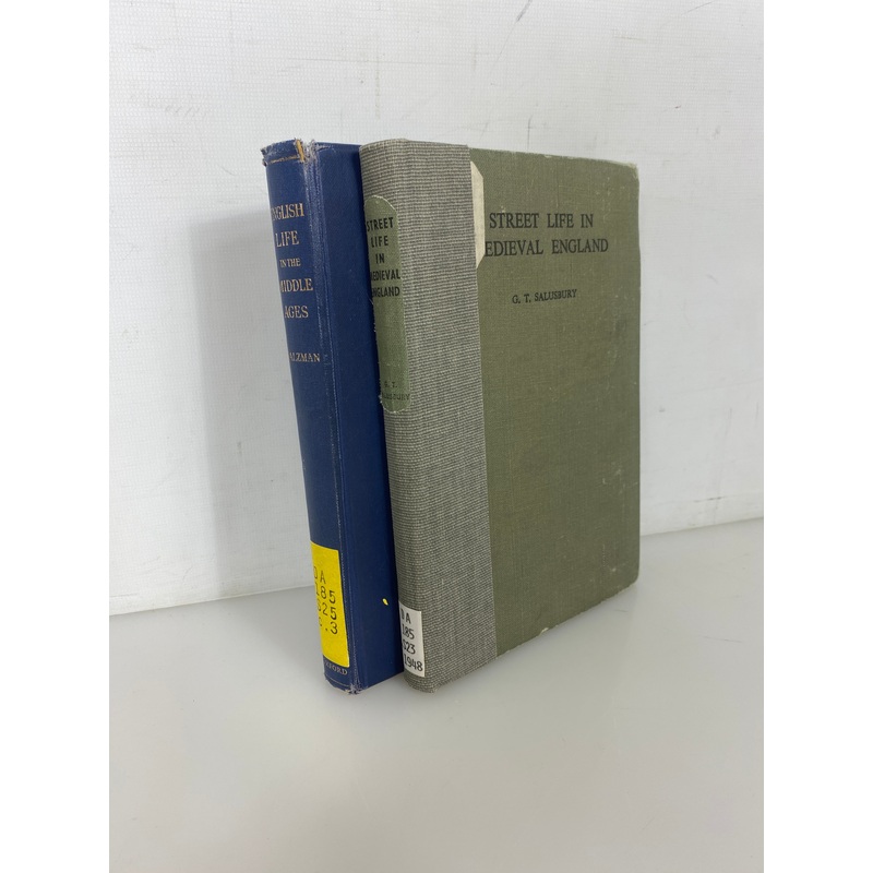 2 Vols Street Life in Medieval England/English Life in the Middle Ages Ex-Libris