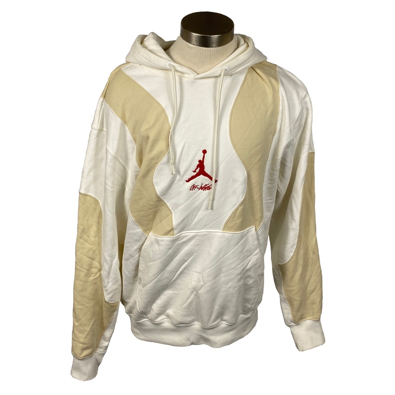 Air Jordan x Off White White and Tan Hoodie Men’s Size L