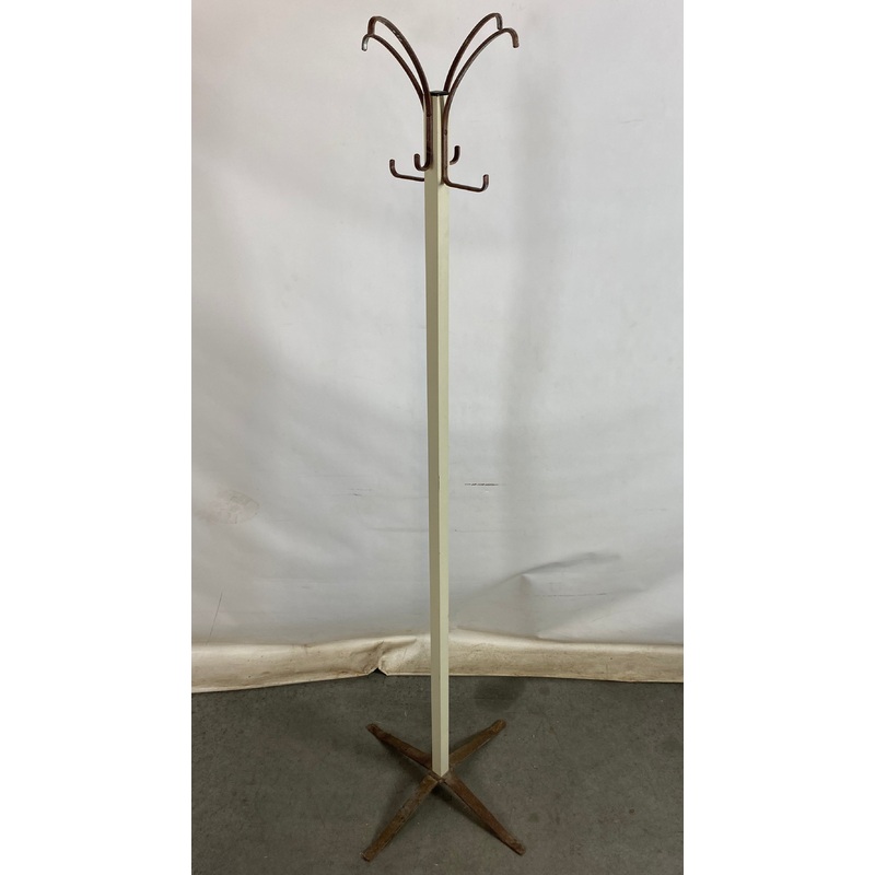 Beige Metal Coat Hanger with 8 Hooks