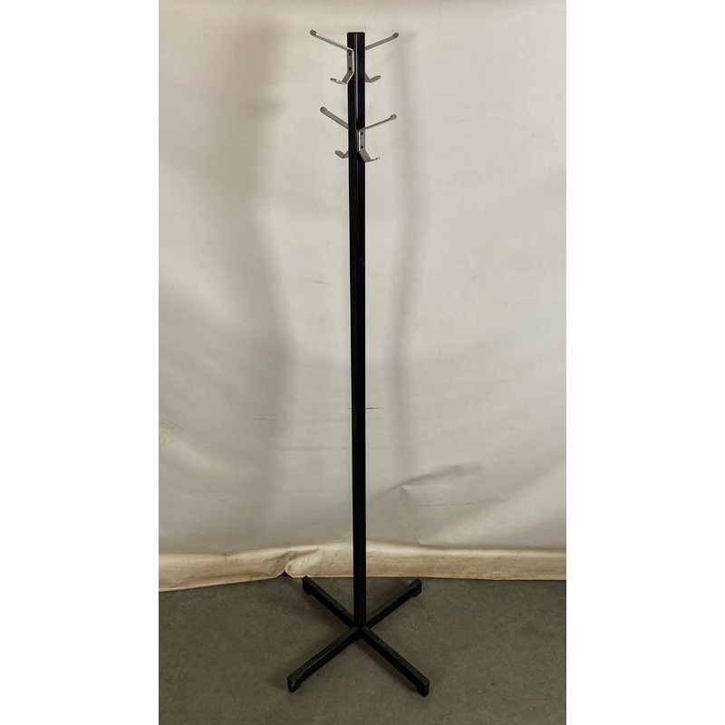 Black Metal Coat Hanger with 8 Hooks