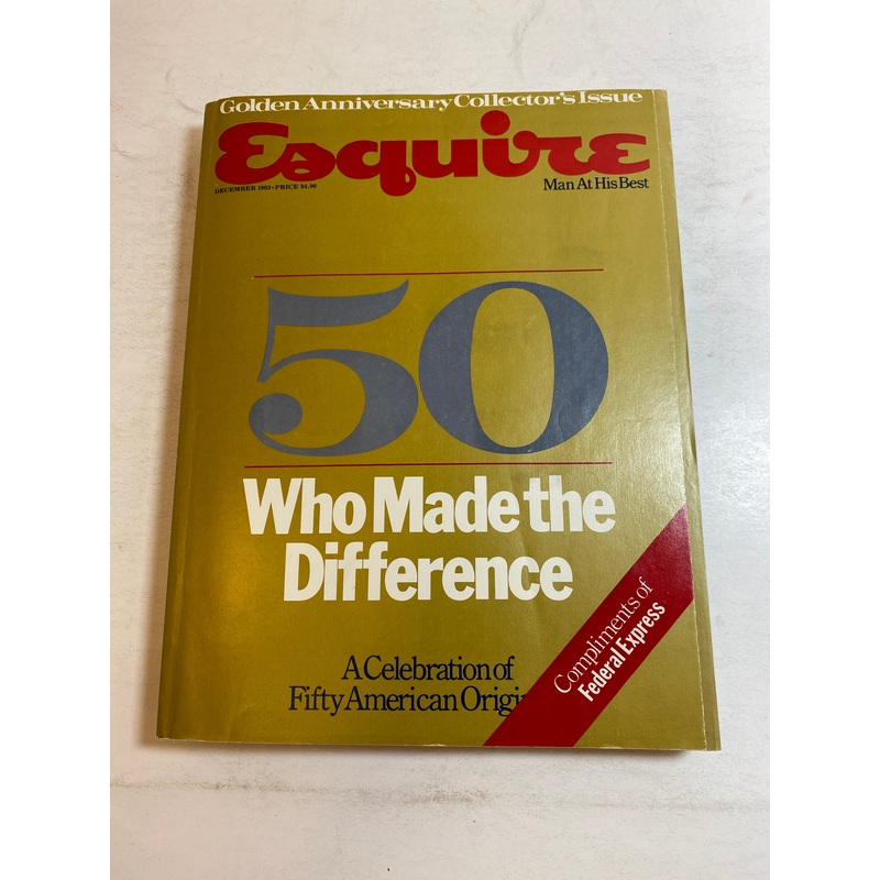 Esquire Magazine 50 Who Made the Difference 1983