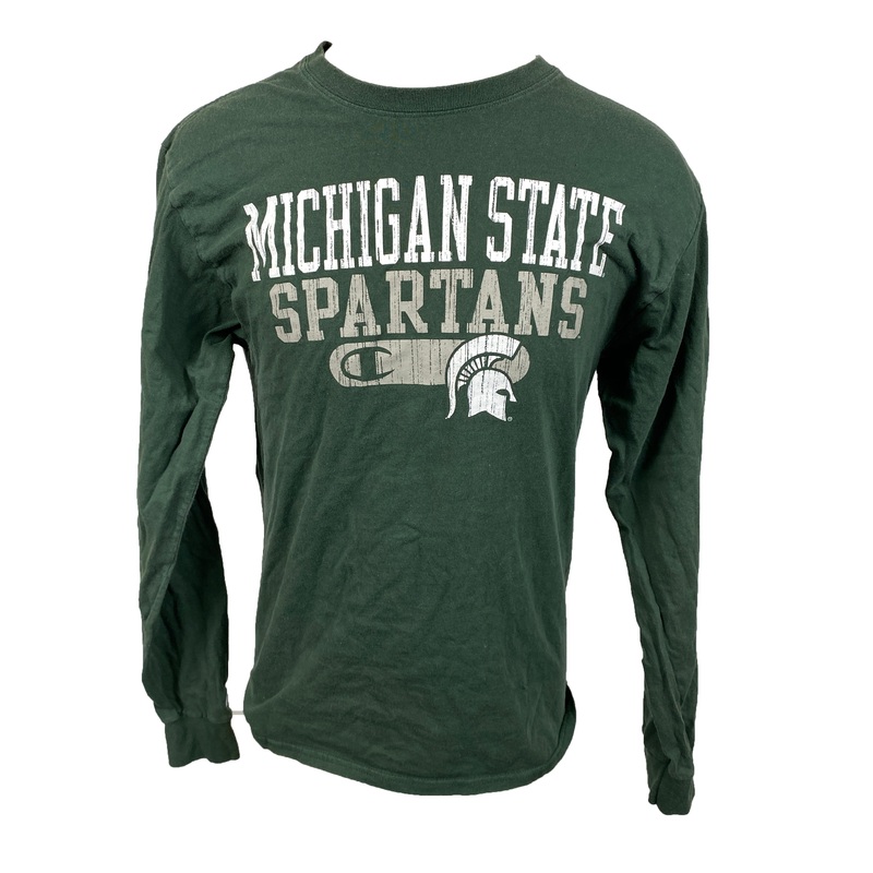 Green Michigan State Long Sleeve T-Shirt Unisex Size M