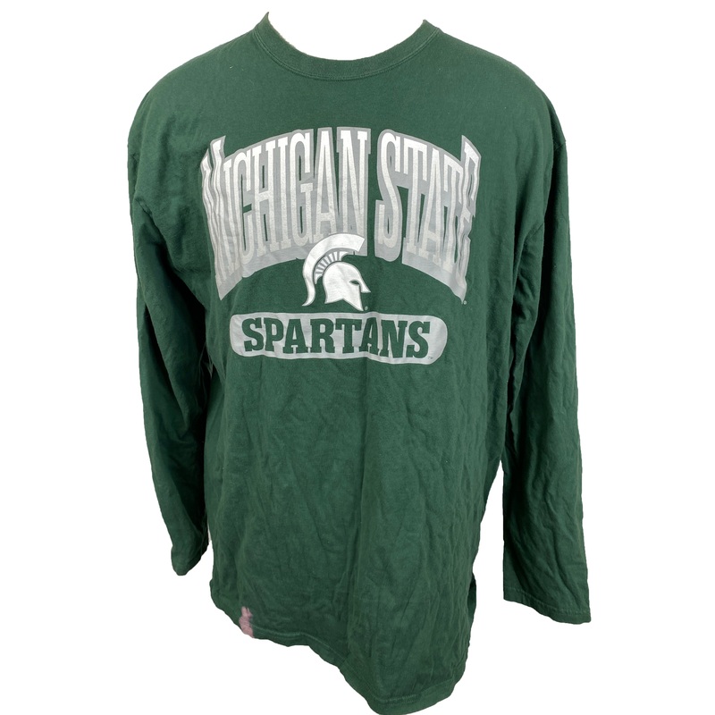 Green Michigan State Spartans Long Sleeve T-Shirt Unisex 2XL