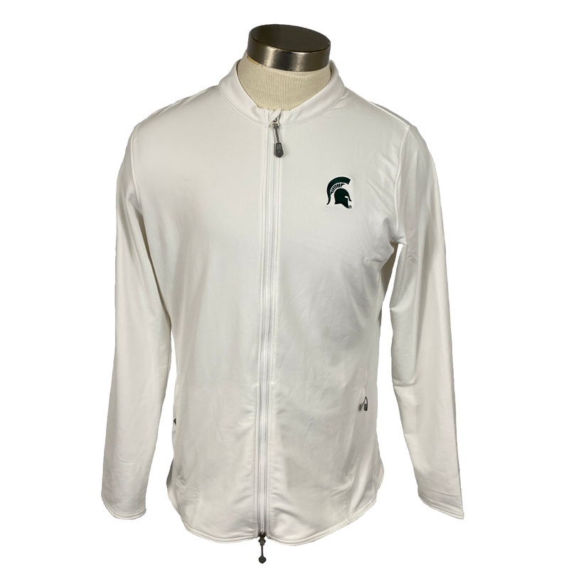 Peter Millar Michigan State University White Full-Zip Women’s Size Large