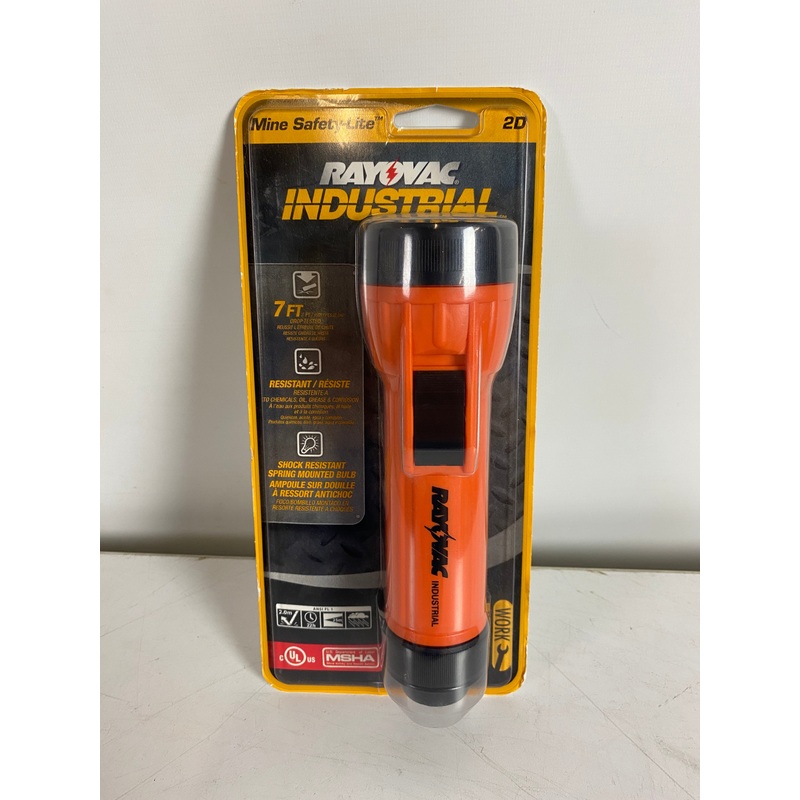 Rayovac Industrial Orange Mine Safety-Lite Flashlight