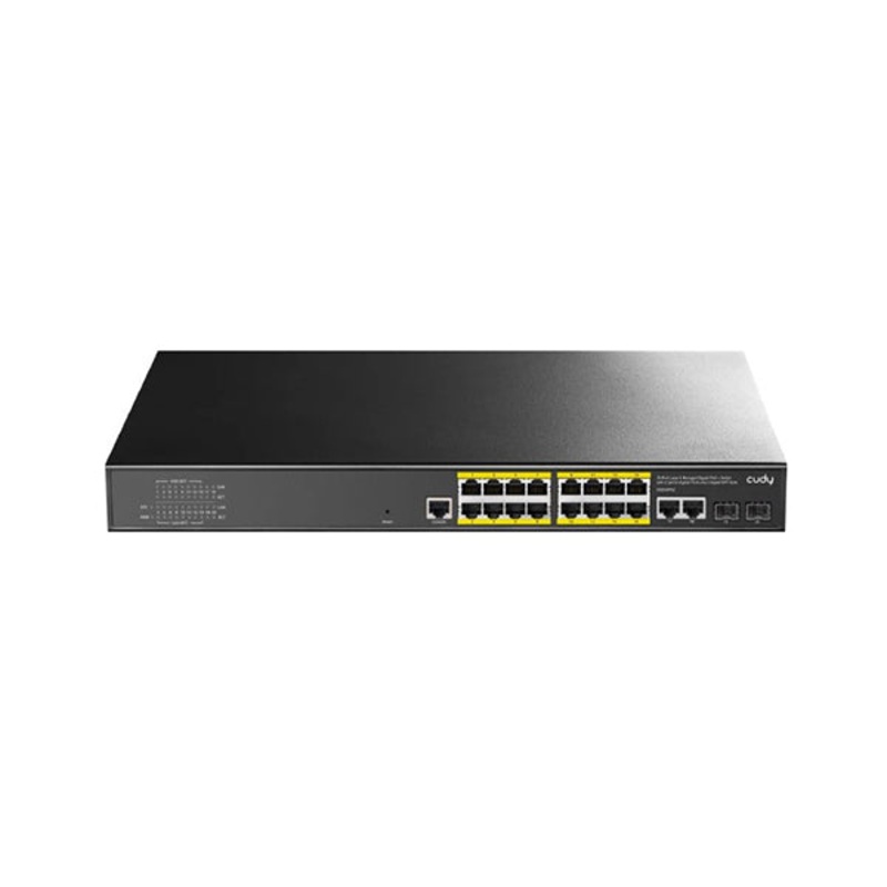 Cudy 16-Port Gigabit L2 Managed PoE+ Switch 200W – GS2018PS2-200W