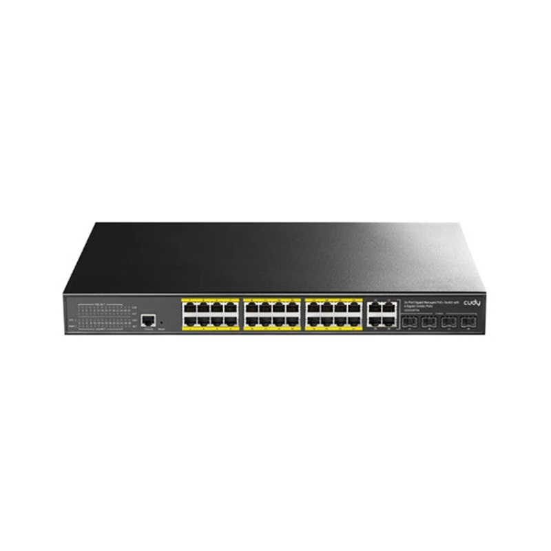 Cudy 24-Port Gigabit Managed PoE+ Switch – GS2028PS4 300W