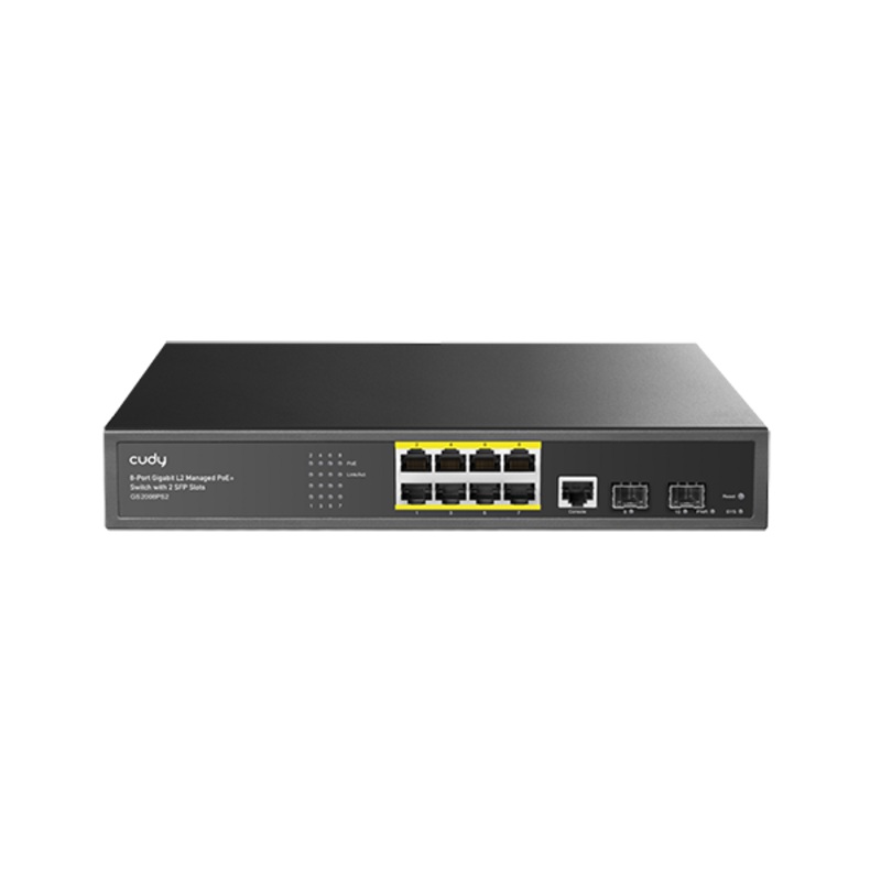 Cudy 8-Port Gigabit L2 Managed PoE+ Switch with 2 SFP Slots – GS2008PS2