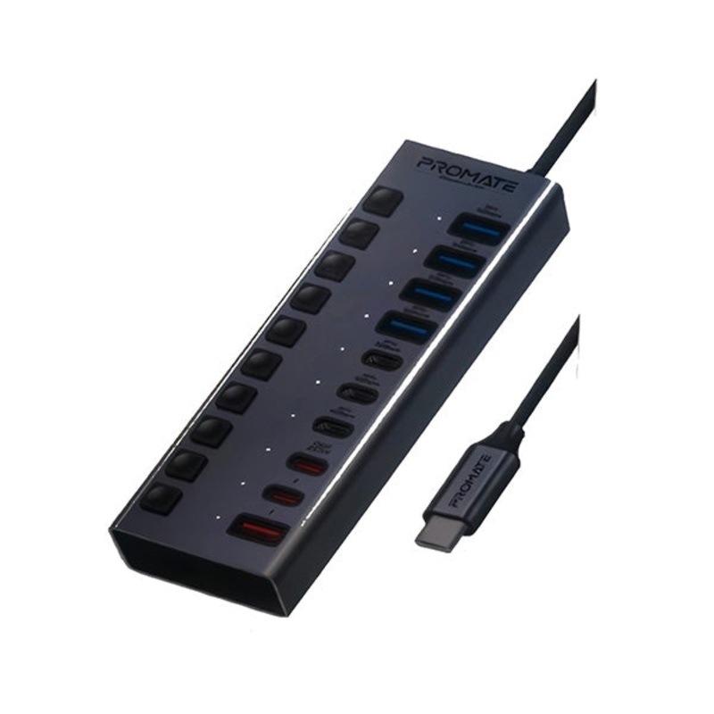 Promate, GIGAHUB-5G, 10-IN-1 36W Multi-Port USB-C Hub