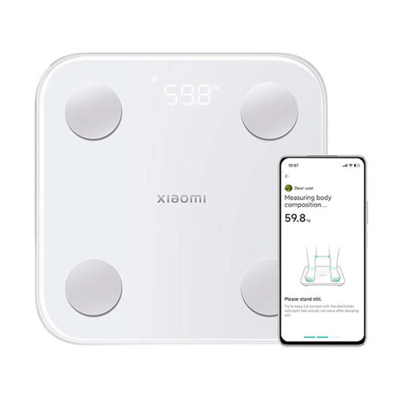 Xiaomi Body Composition Scale S400, Bluetooth Led Display Digital Weighing Bathroom Scales With iOS/Android Smart App Get 25 Item Body Composition Index Report, Max 330lb/150kg